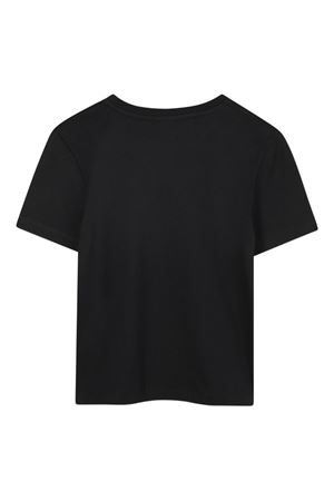 black cotton tshirt LANVIN KIDS | N3025109B